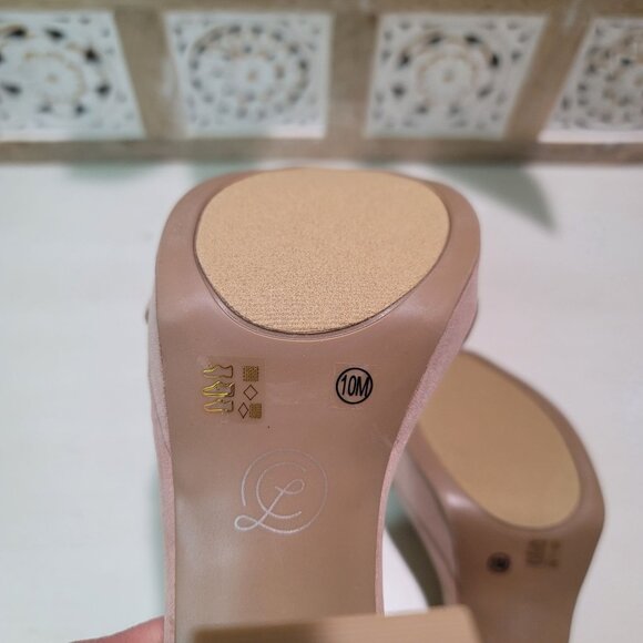 Chinese Laundry Alanah Ankle Strap Platform Sandals in Nude Women Sz 10 Chic - Picture 10 of 13